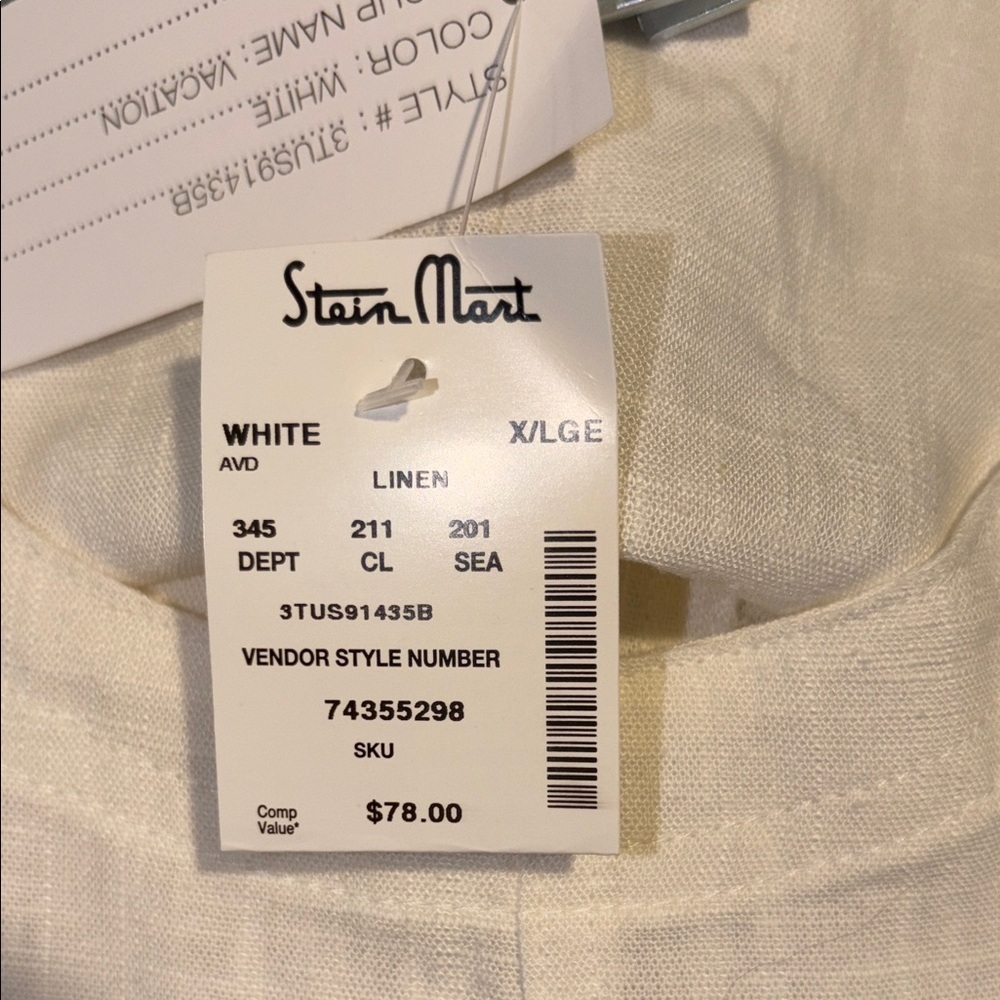 Peck & Peck White Sleeveless Midi Dress with Button Accents - Picture 7 of 9